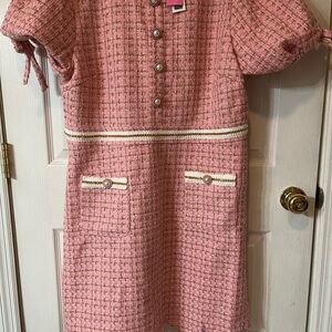 Chic Pink Tweed Women’s Tweed Dress NWT